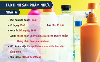 ĐƠN HÀNG TẠO HÌNH SẢN PHẨM NHỰA - NIGATA